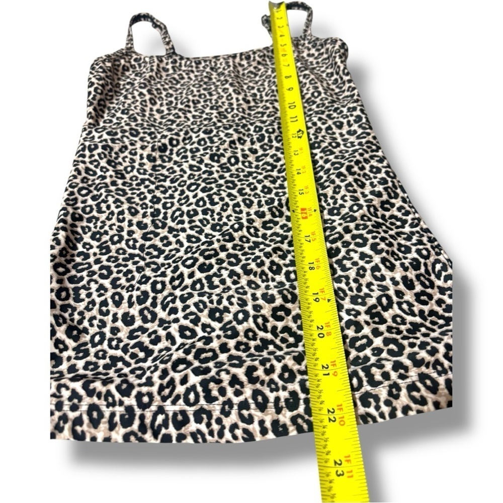 Adrienne Vittadini Black/White Fitted Leopard Print Adjustable Straps Camisole - Picture 7 of 9